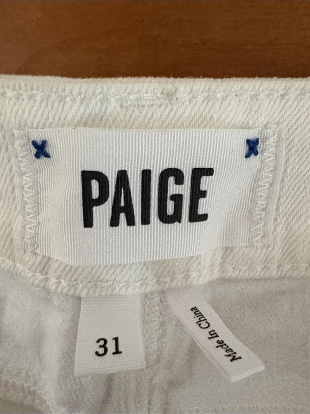 PAIGE White Women's Cuffed Denim Shorts Size 31